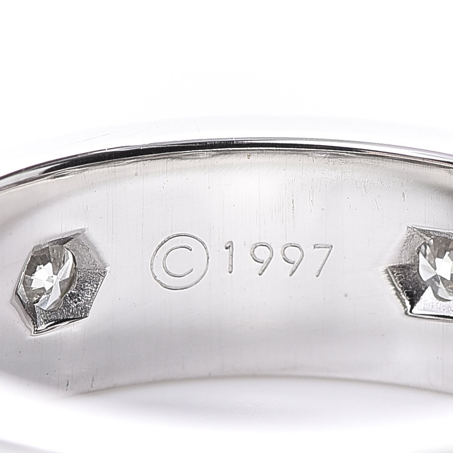 Cartier 18K White Gold 6 Diamond 5.5mm LOVE Ring 48 4.5 6 of 6