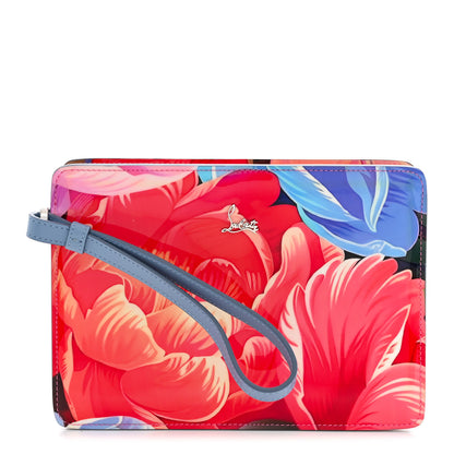 Christian Louboutin Patent Floral Print Bettina Wristlet Clutch Multicolor 1 of 9