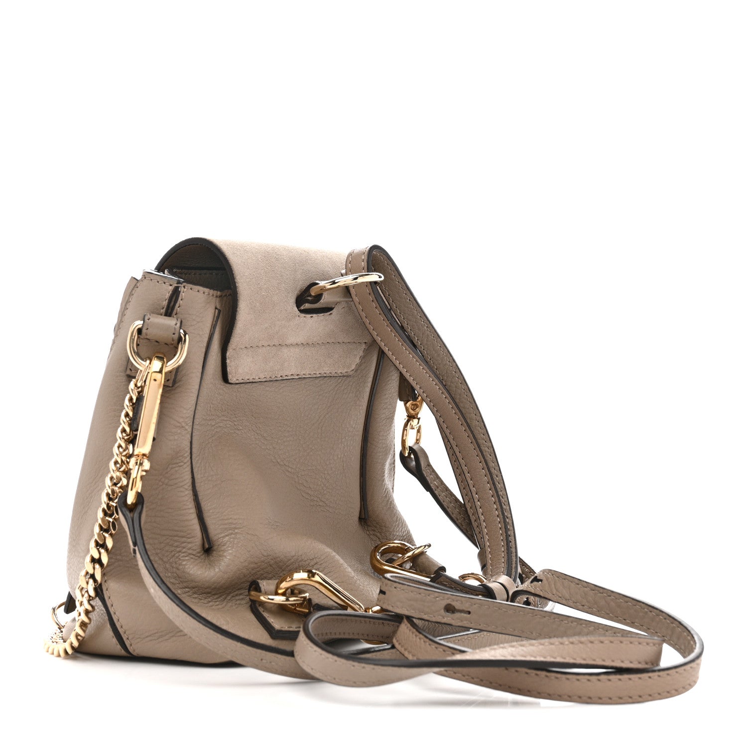 Chloe Suede Calfskin Mini Faye Backpack Motty Grey 3 of 13