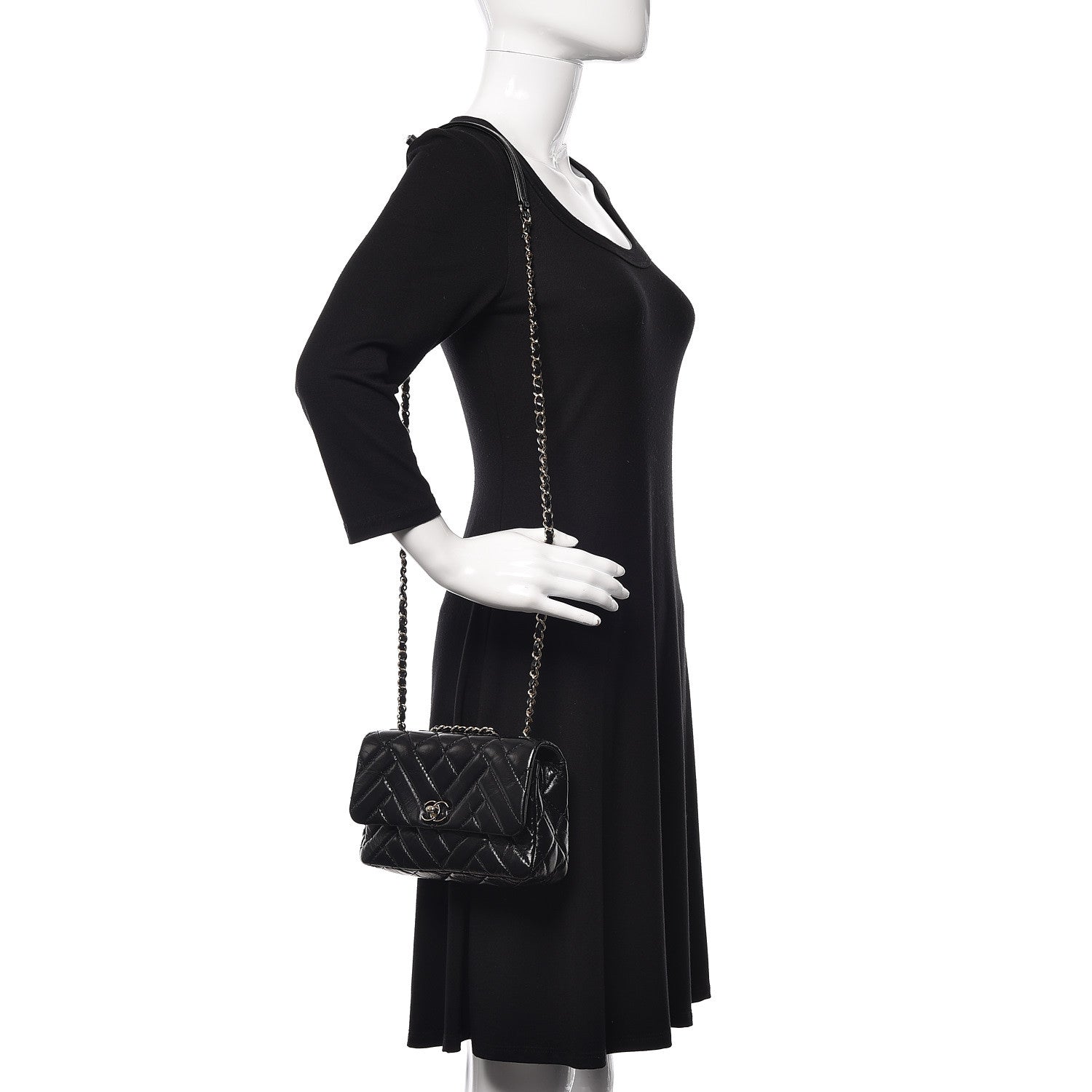 Chanel Shiny Lambskin Quilted Small Montcoco Flap Black 2 of 11