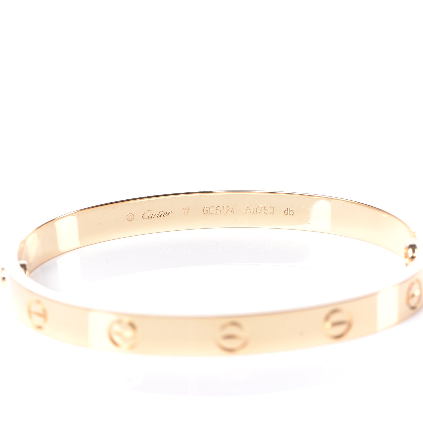18K Yellow Gold LOVE Bracelet 17