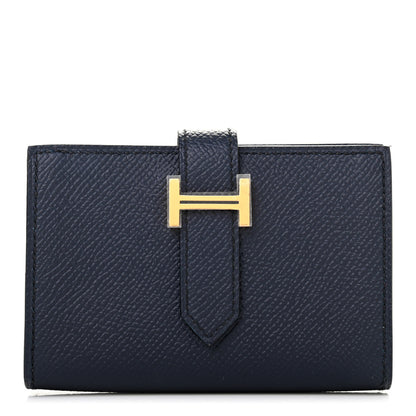 Hermes Epsom Mini Bearn Wallet Bleu Indigo 1 of 7