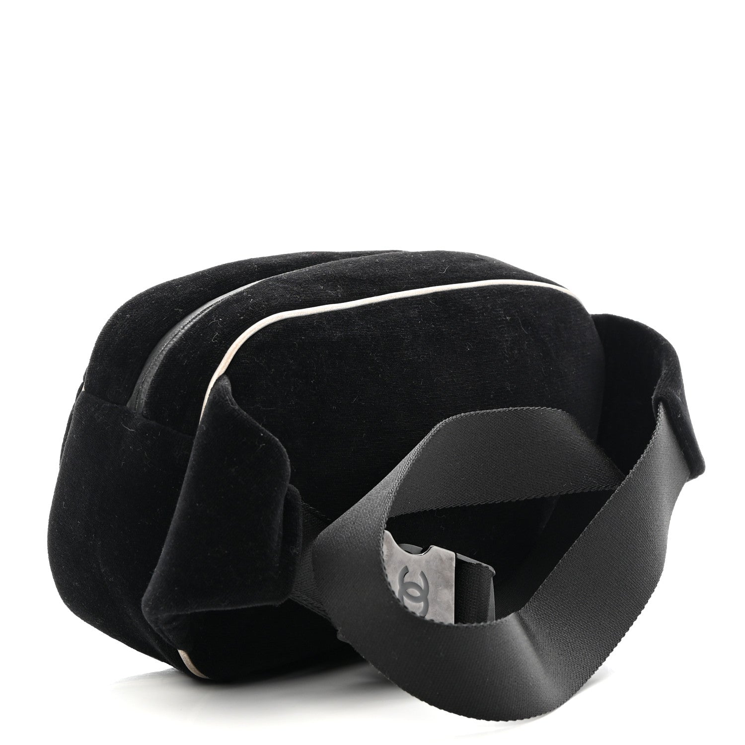 Chanel Velvet Quilted Coco Neige Waist Bag Black 3 of 9