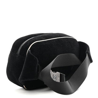 Chanel Velvet Quilted Coco Neige Waist Bag Black 3 of 9