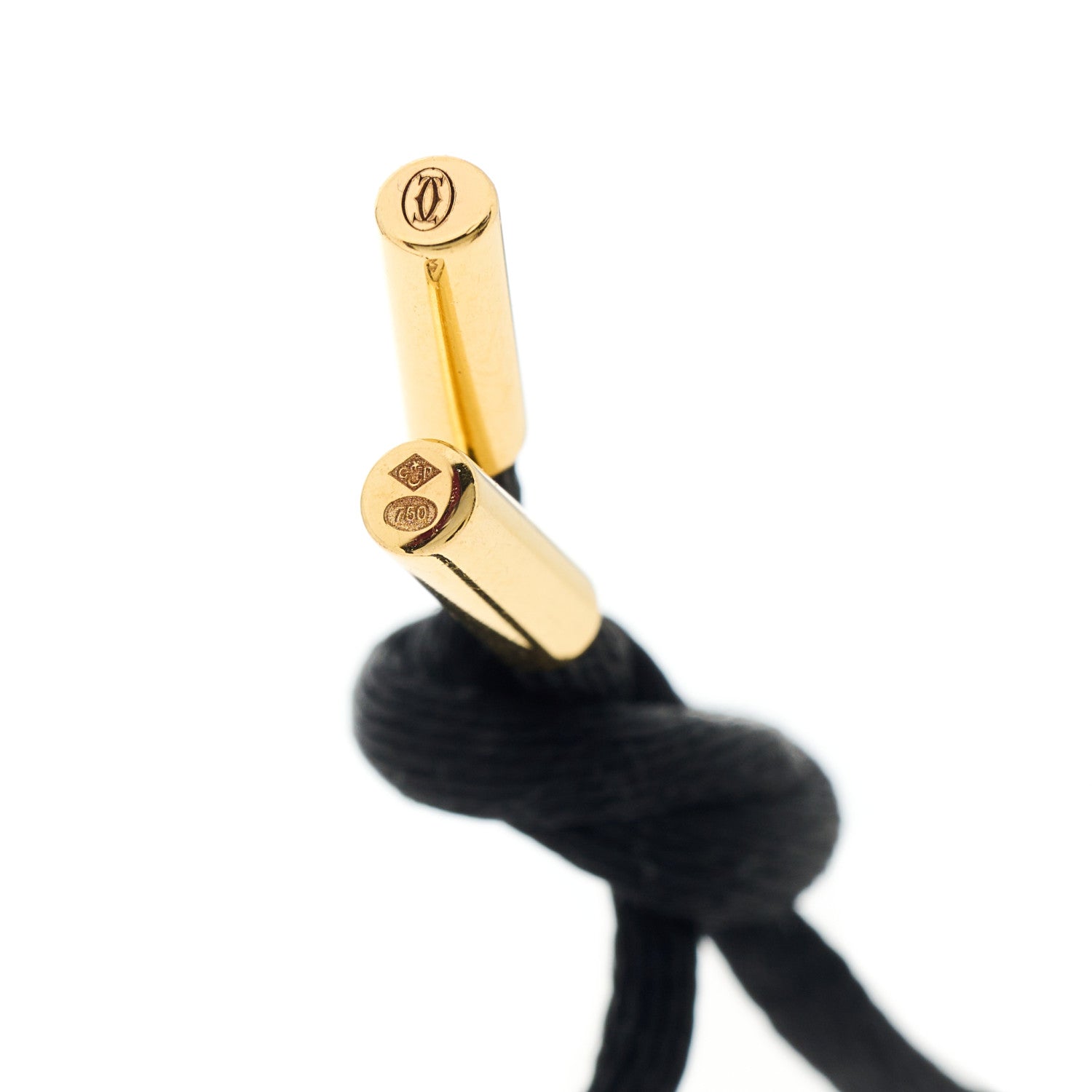 Cartier 18K Yellow Gold Enamel Tsavorite Panthere De Cartier Pendant Cord Necklace 5 of 5