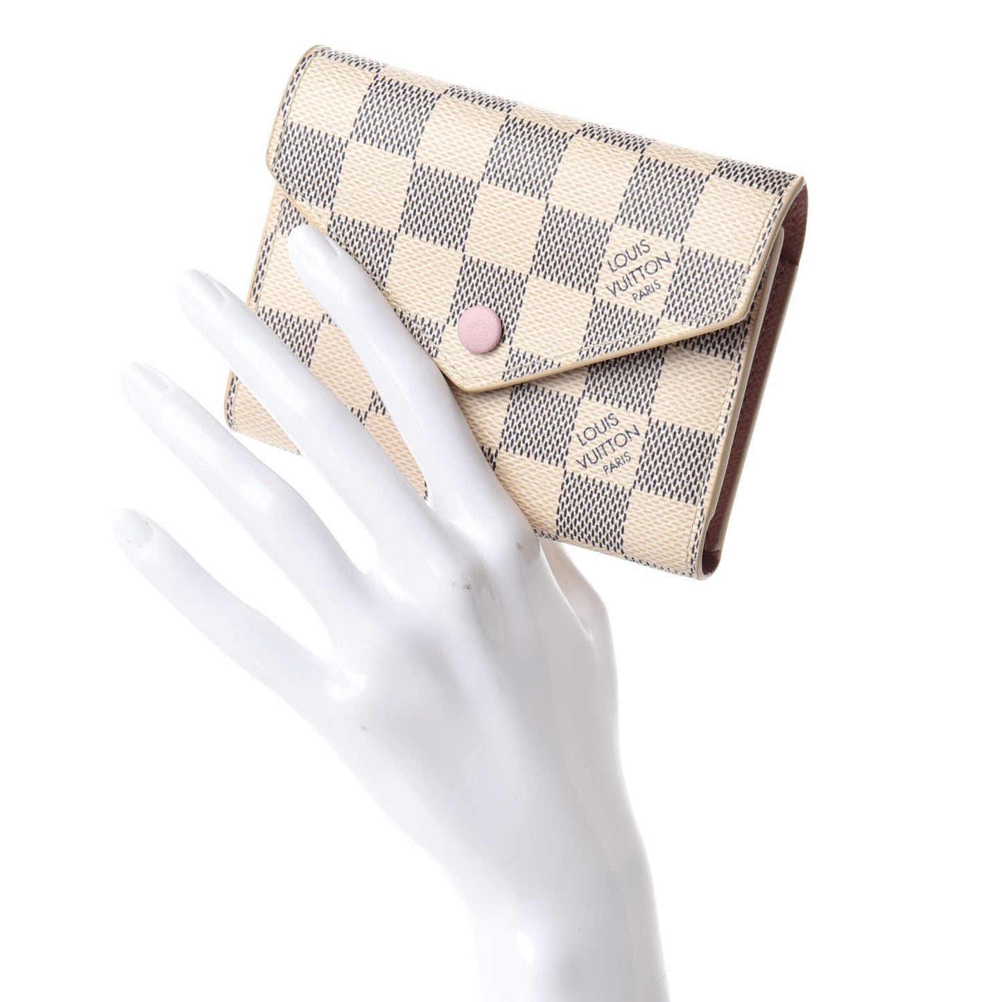 Damier Azur Victorine Wallet Rose Ballerine