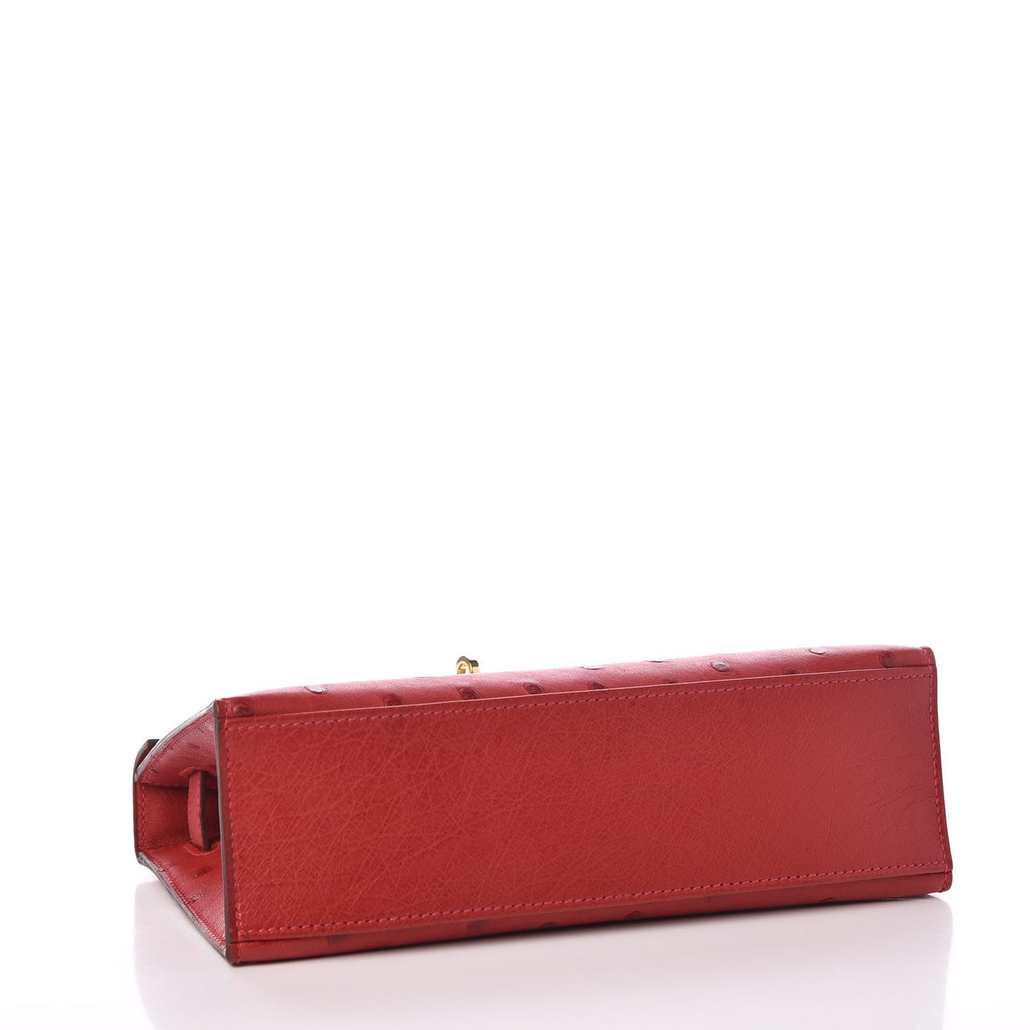 Ostrich Kelly Pochette Rouge Vif