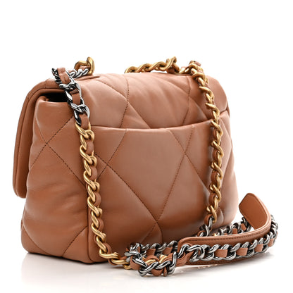 Chanel Lambskin Quilted Medium Chanel 19 Flap Brown 3 of 10