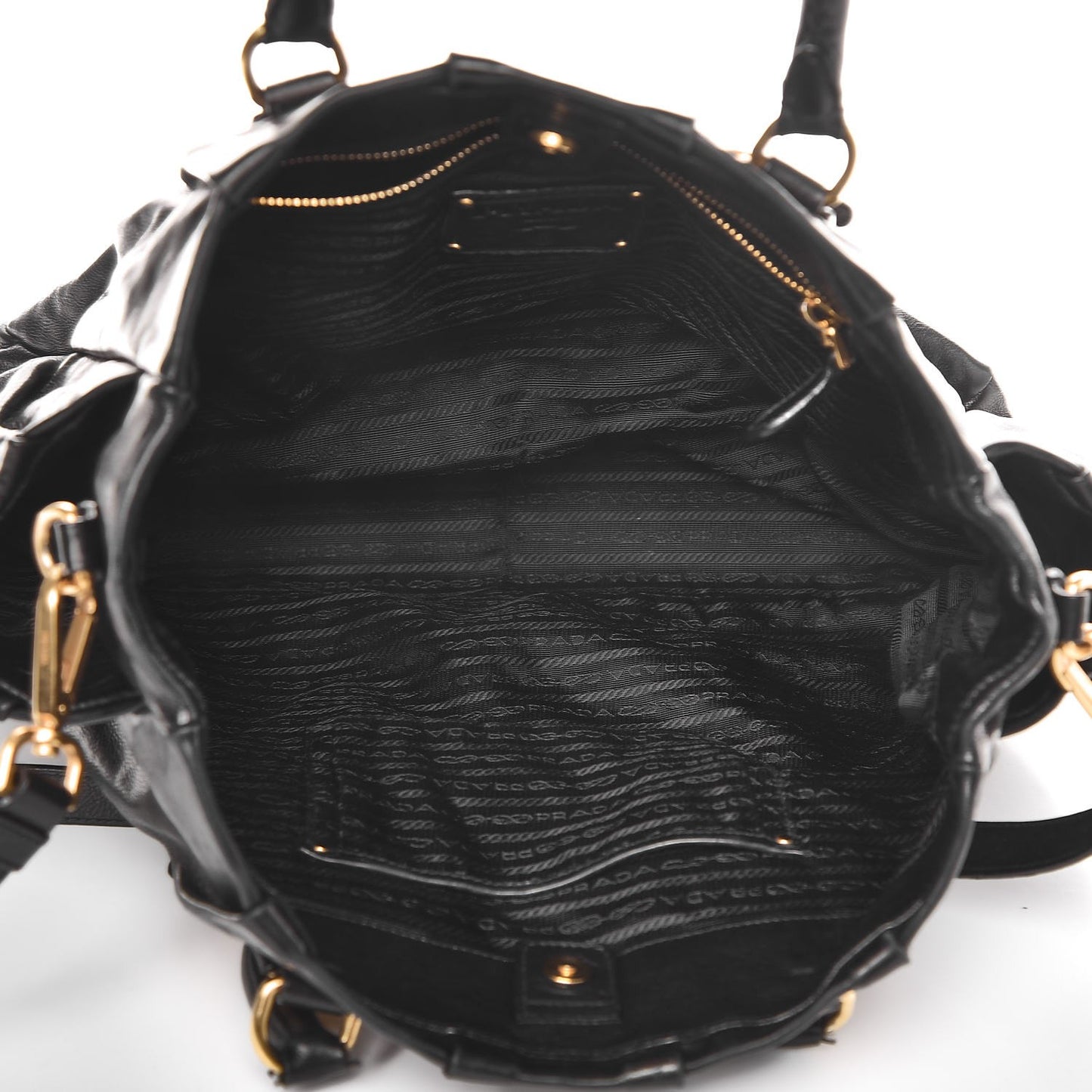 Glace Calfskin Shoulder Bag Black