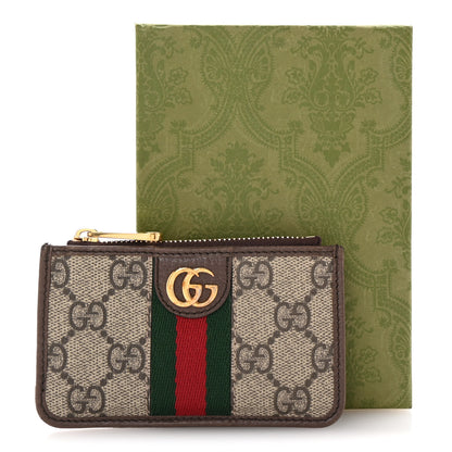 Gucci GG Supreme Monogram Web Ophidia Zip Card Case Brown 8 of 8