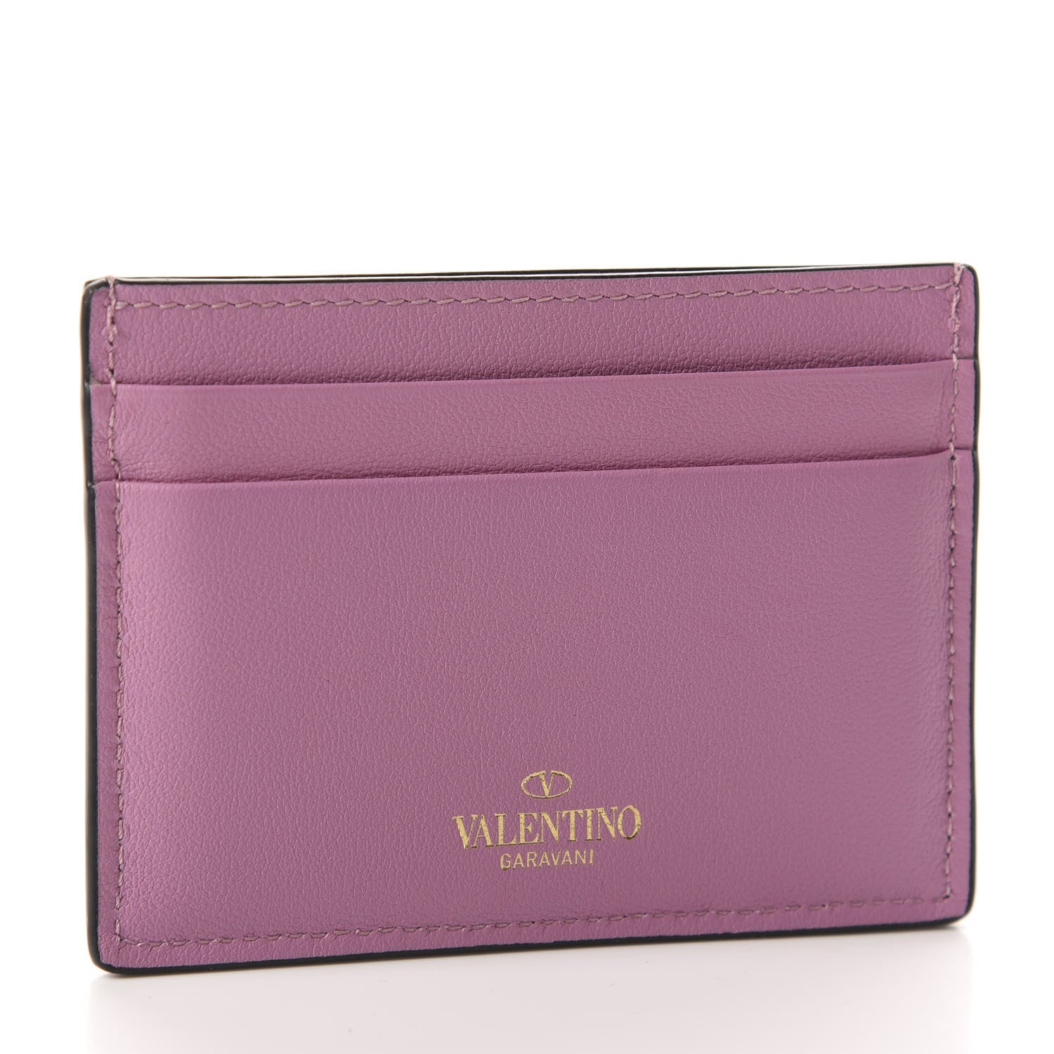Valentino Garavani Vitello Rockstud Card Holder Pink 3 of 7