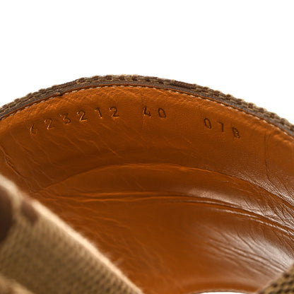Gucci Monogram Maxi GG Angelina Platform 55mm Slide Sandals 40 Camel Ebony 7 of 10