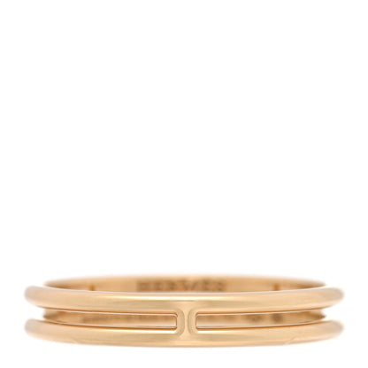Hermes 18K Yellow Gold Ariane Wedding Band Ring 62 10 1 of 5