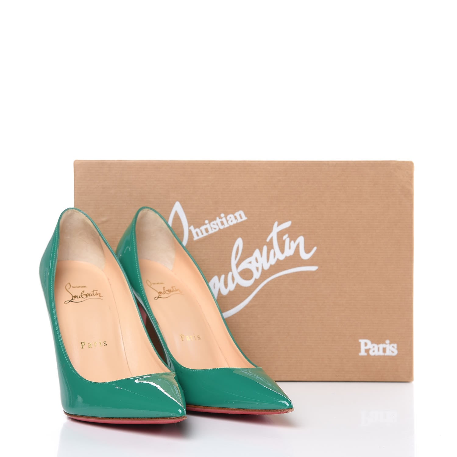 Christian Louboutin Patent Decollete 554 100 Pumps 35.5 Mint 12 of 12