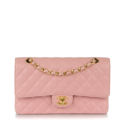 Chanel Caviar Quilted Medium Double Flap Pink 1 of 10