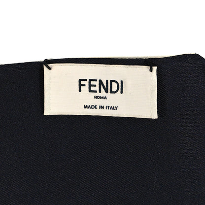 Fendi Silk Monster Eye Print Bandeau Scarf Yellow Black Multicolor 2 of 4