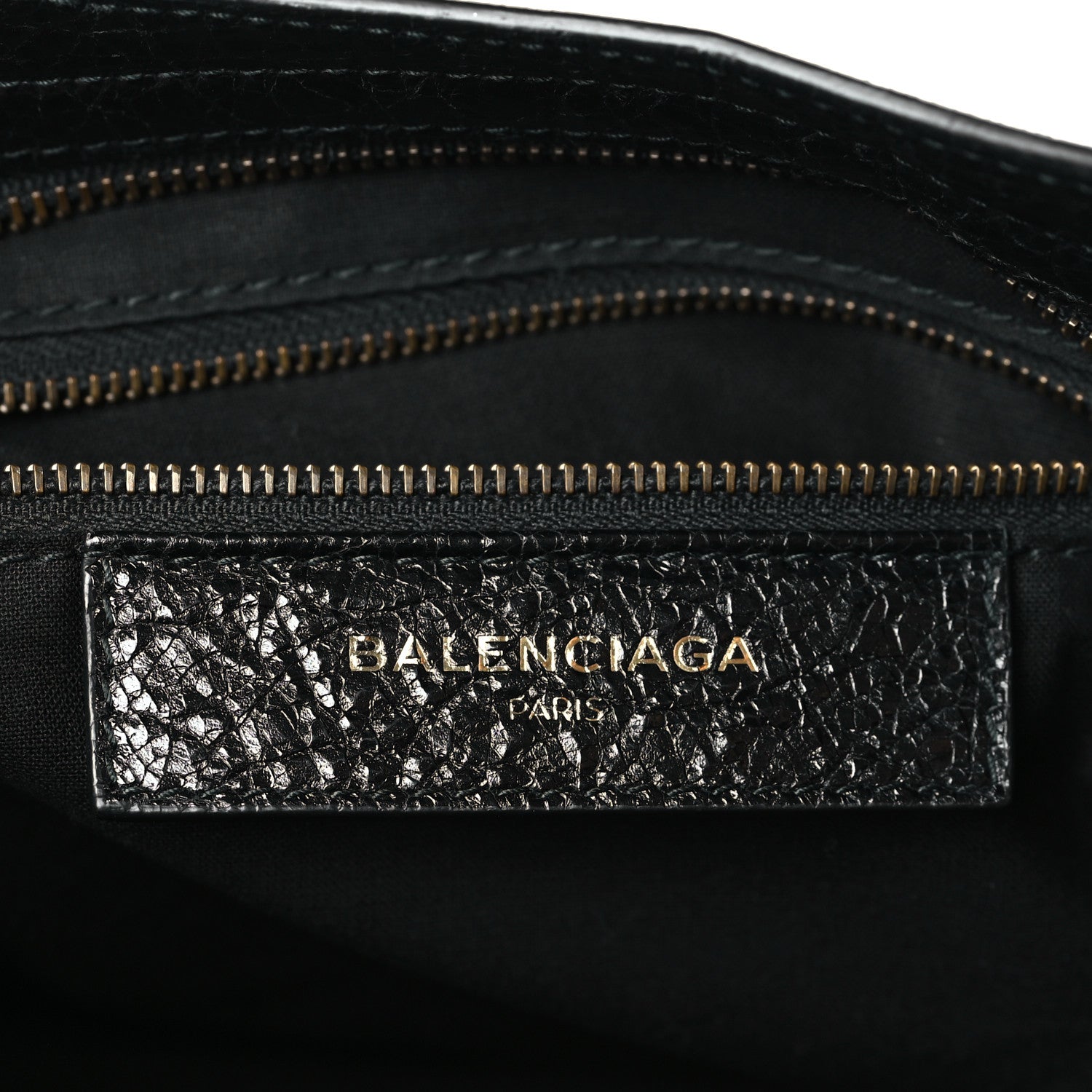 Balenciaga Agneau Classic Hardware City Logo Strap Black White 6 of 9
