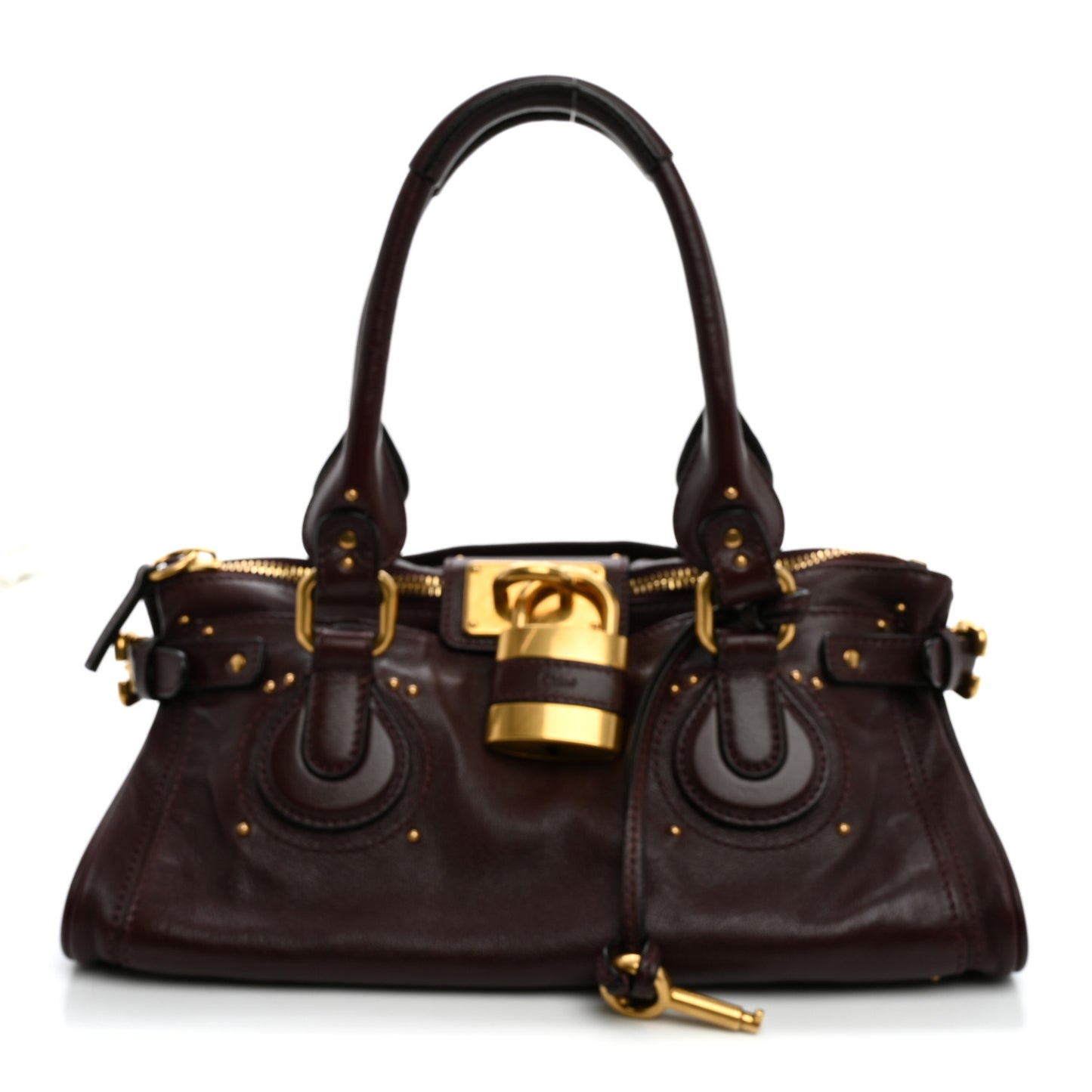 Calfskin Medium Paddington Satchel Grenat