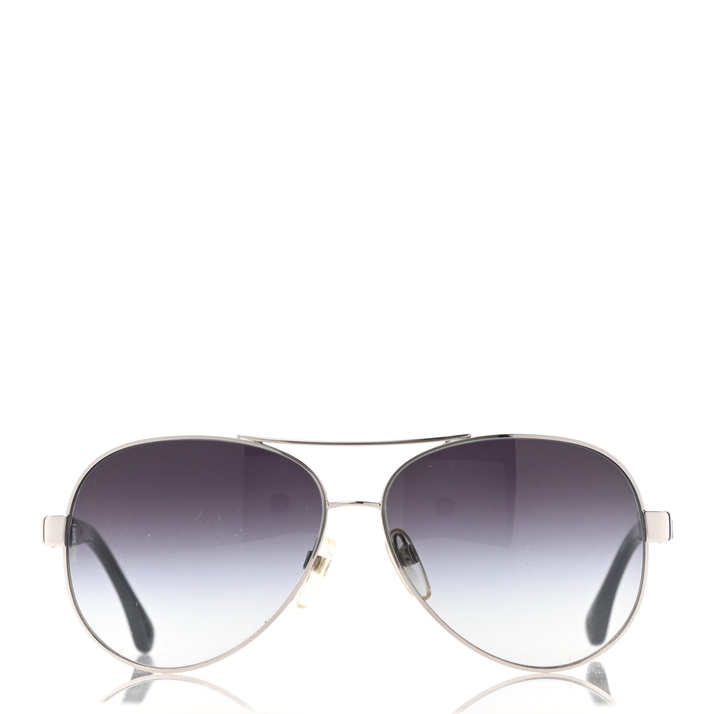 Lambskin Quilted CC Aviator Sunglasses 4195-Q Black