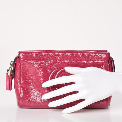 Gucci Soft Patent Soho Cosmetic Case Bright Bougainvillea 2 of 9