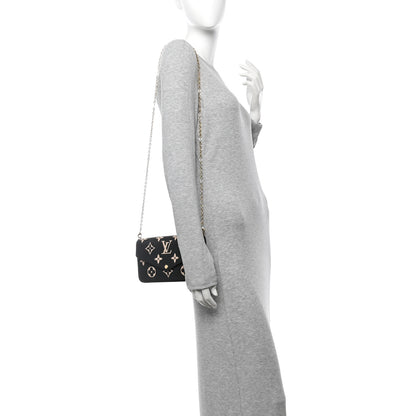 Louis Vuitton Empreinte Monogram Giant Felicie Pochette Black Beige 3 of 11