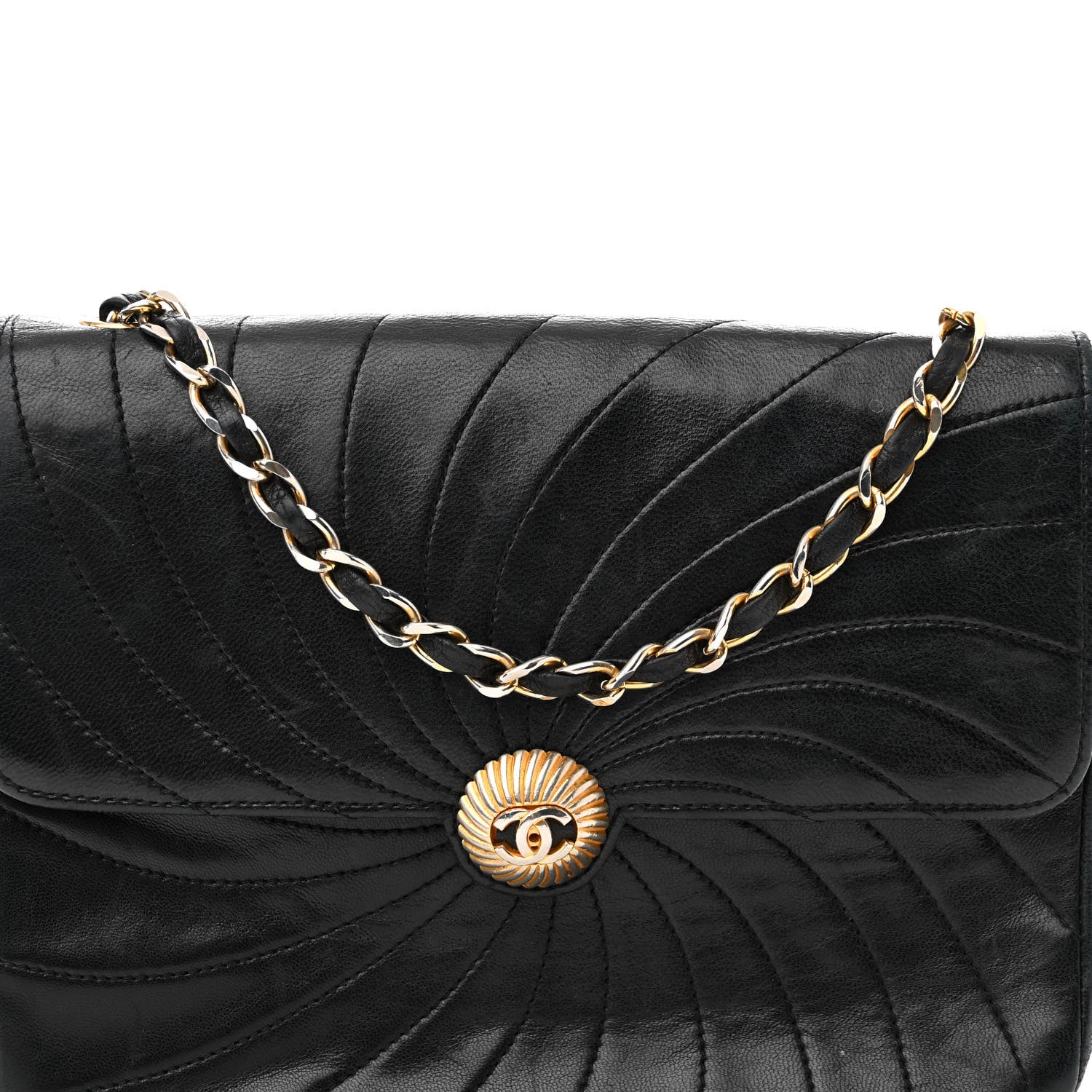 Chanel Lambskin Stitched Single Flap Black 8 of 16