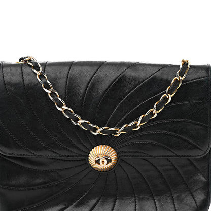 Chanel Lambskin Stitched Single Flap Black 8 of 16