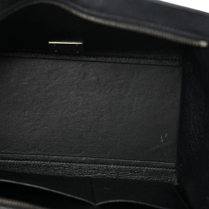 Celine Drummed Calfskin Suede Medium Trapeze Black 5 of 14