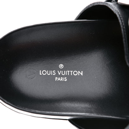 Louis Vuitton Calfskin New Wave Bom Dia Mule Sandals 40 Black 8 of 9