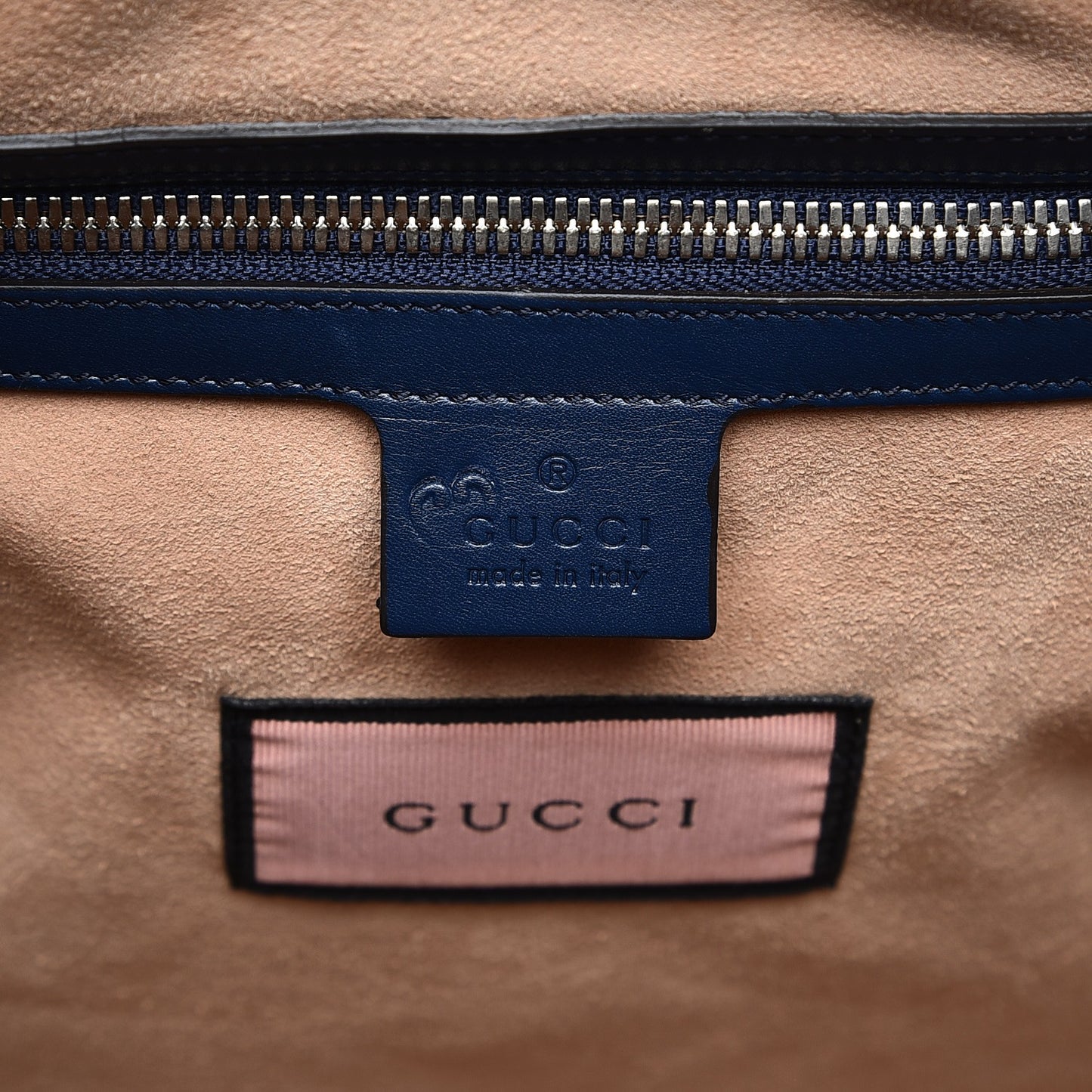 Calfskin GucciGhost Print Duffle Blue Agata Hibiscus Red