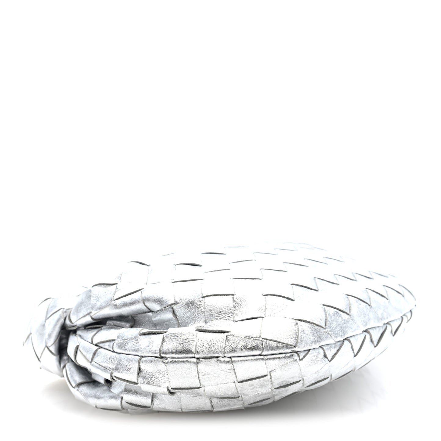 Metallic Nappa Intrecciato Mini Jodie Silver