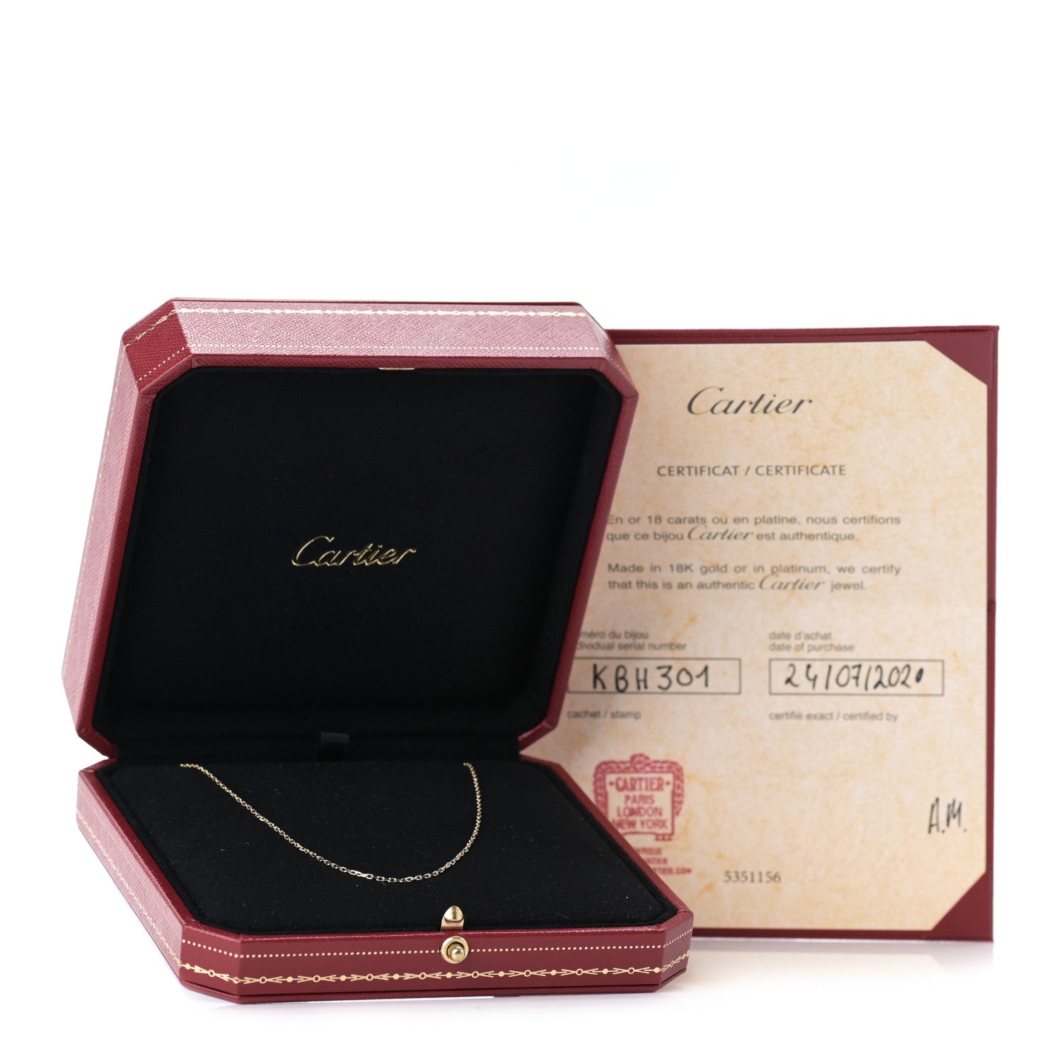Cartier 18K Yellow Gold Chain Necklace 6 of 6