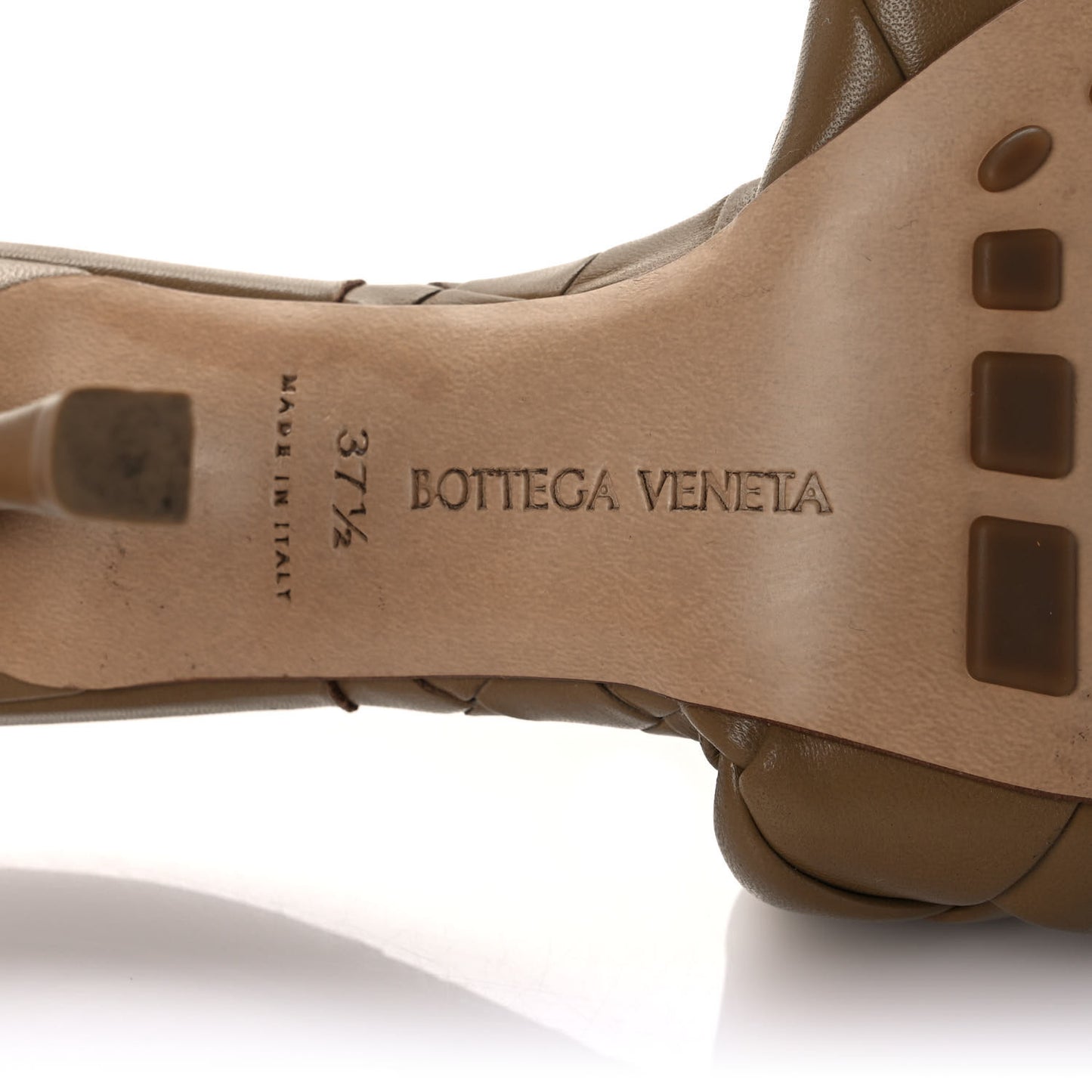 Nappa Maxi Intrecciato Lido 90mm Mule Sandals 37.5 Fudge
