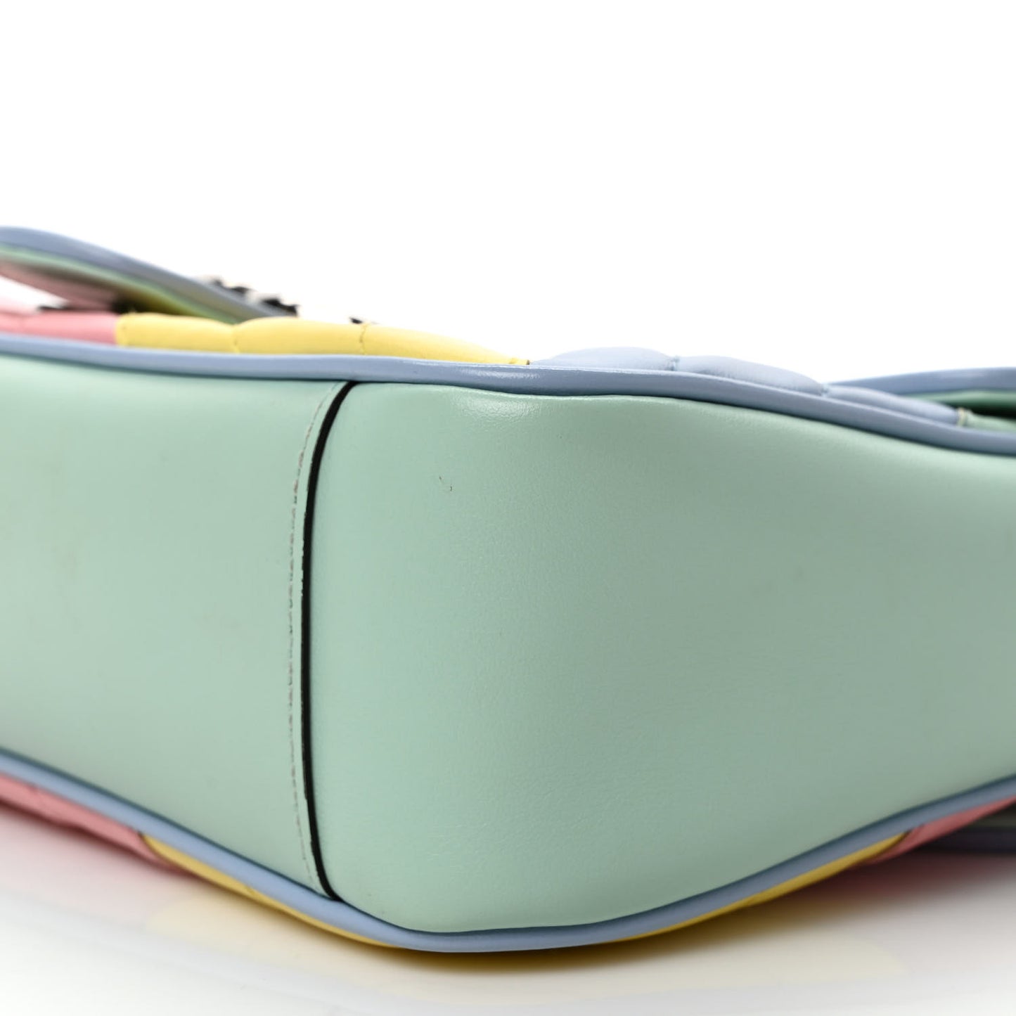 Calfskin Matelasse Diagonal Small GG Marmont Shoulder Bag Multicolor Pastel