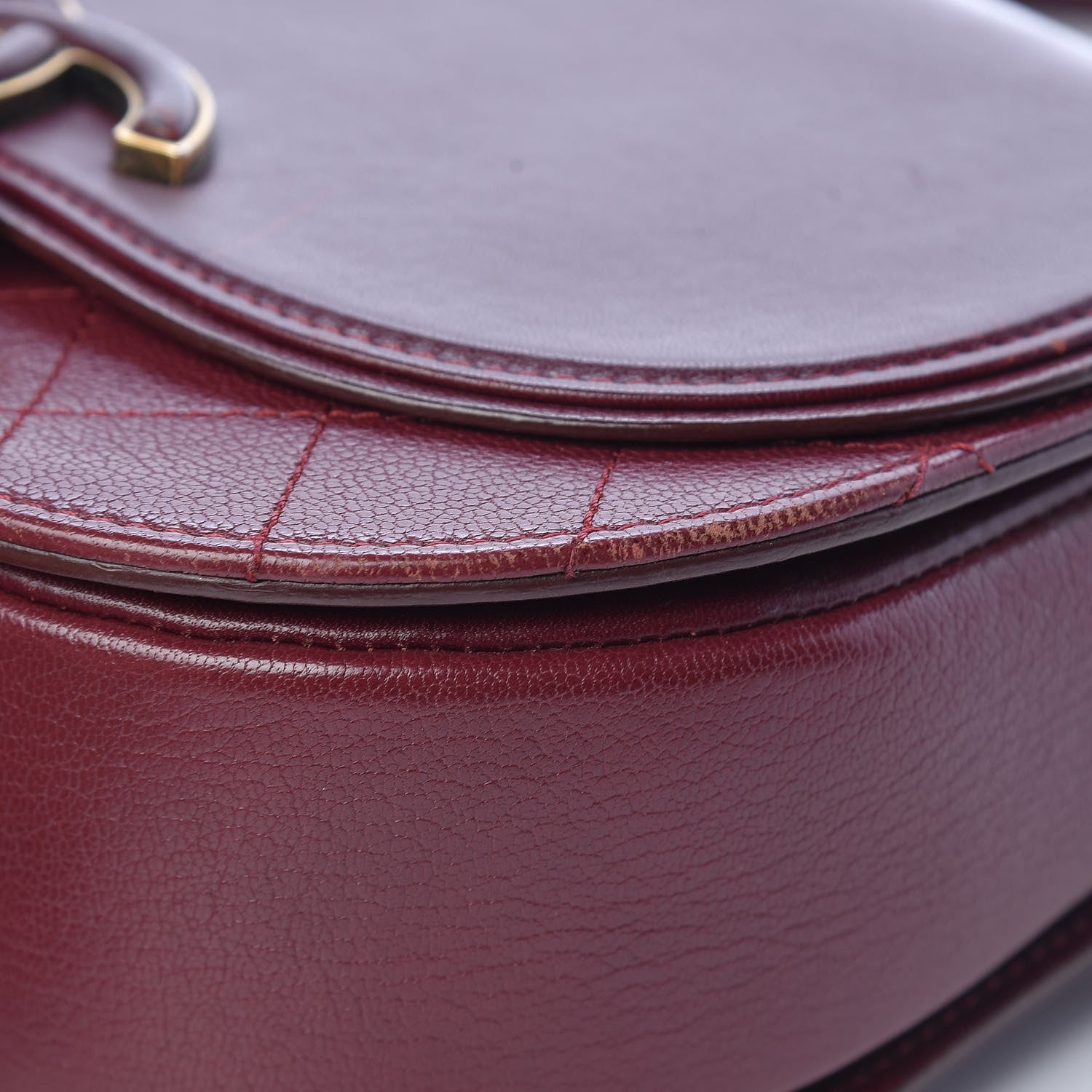 Chanel Shiny Calfskin Goatskin Quilted Small Coco Curve Messenger Flap Burgundy 19 of 22