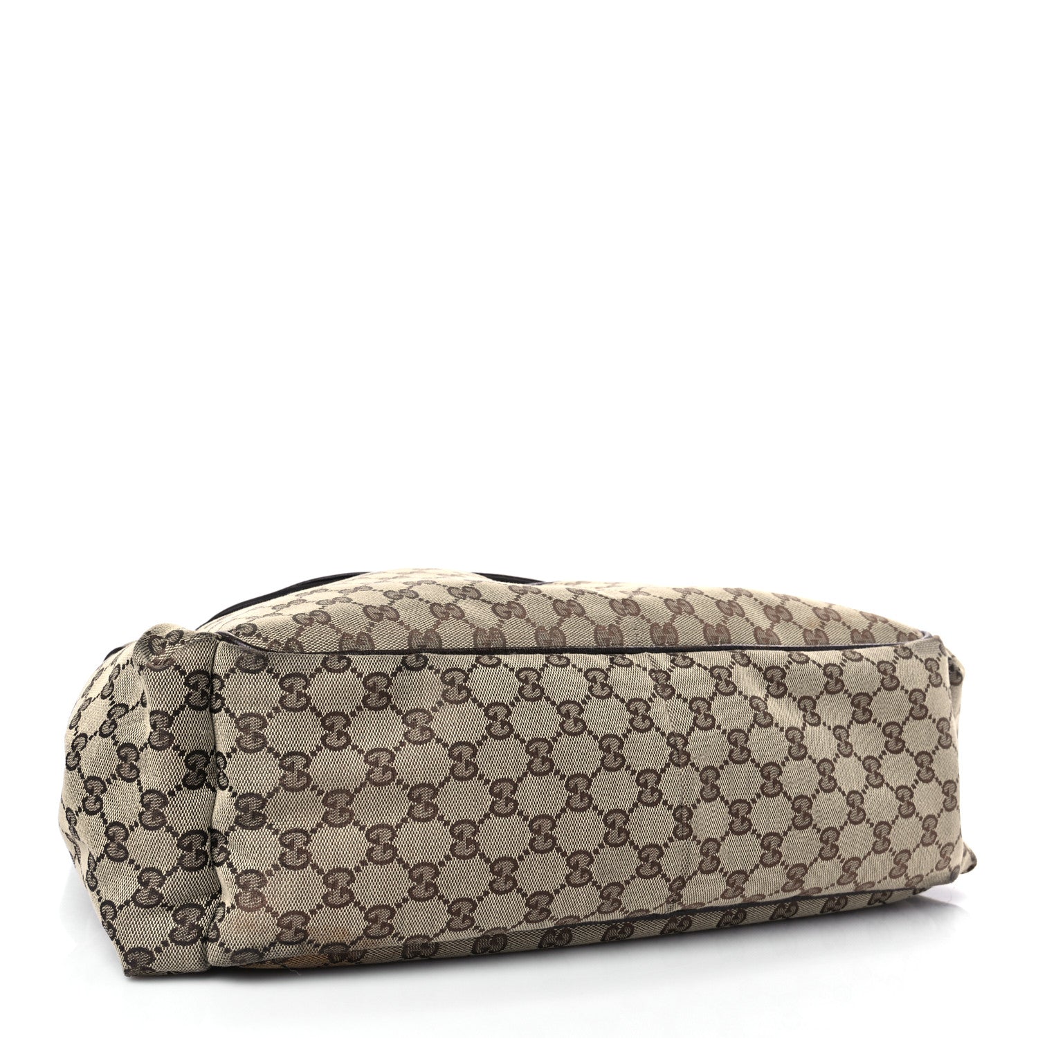 Gucci Monogram Natural Pigskin Large Diaper Bag Beige Ebony Cocoa Dark Chocolate 5 of 10