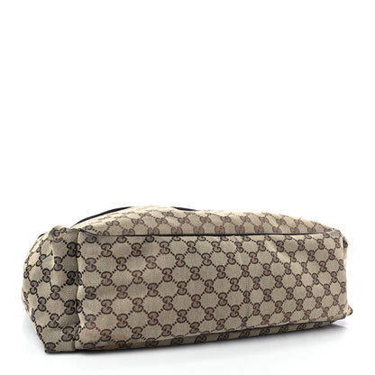 Gucci Monogram Natural Pigskin Large Diaper Bag Beige Ebony Cocoa Dark Chocolate 5 of 10