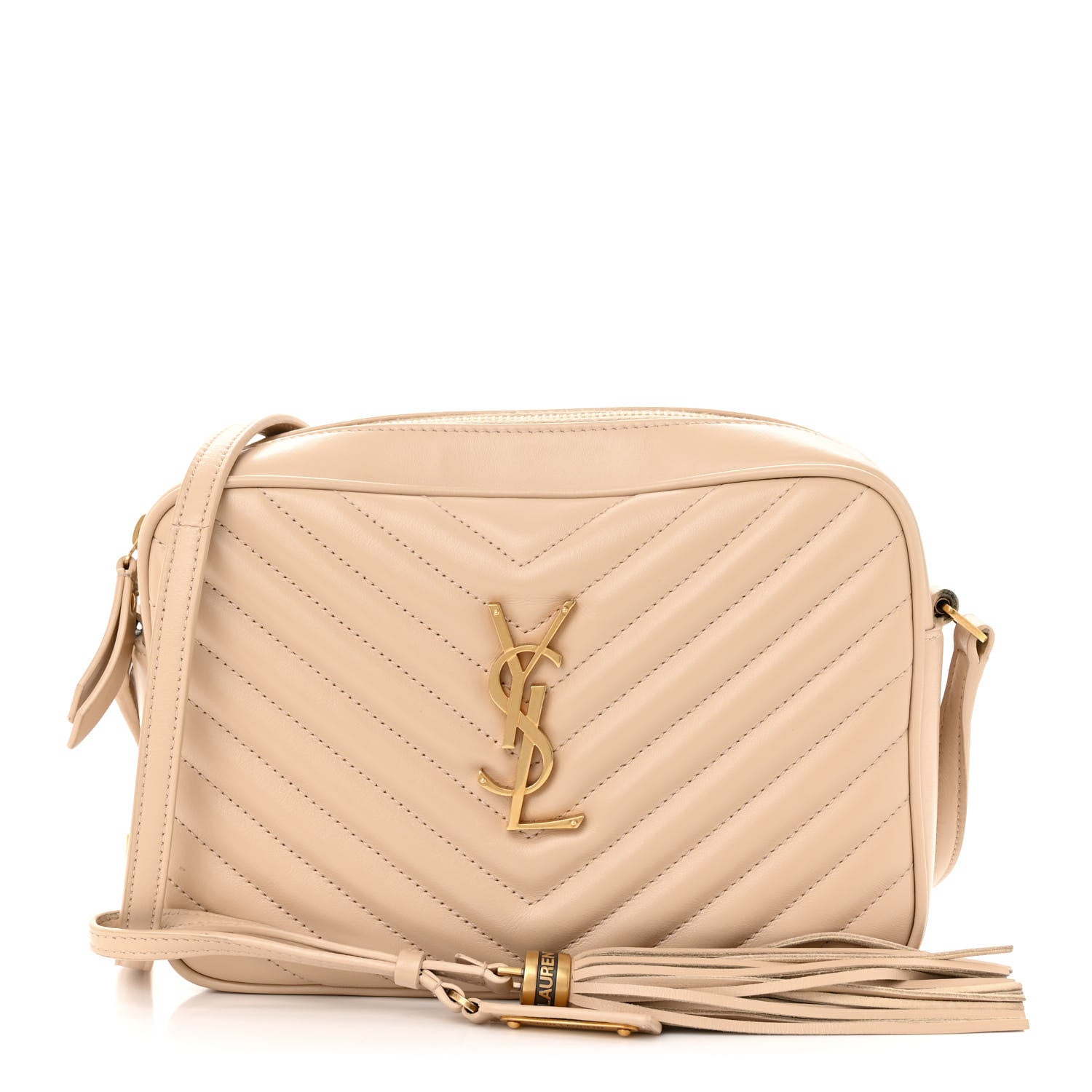 Saint Laurent Calfskin Matelasse Monogram Lou Camera Bag Nude Powder 1 of 11