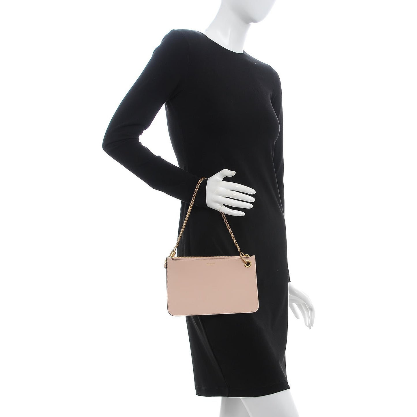 Smooth Calfskin Shopper Pouch Powder
