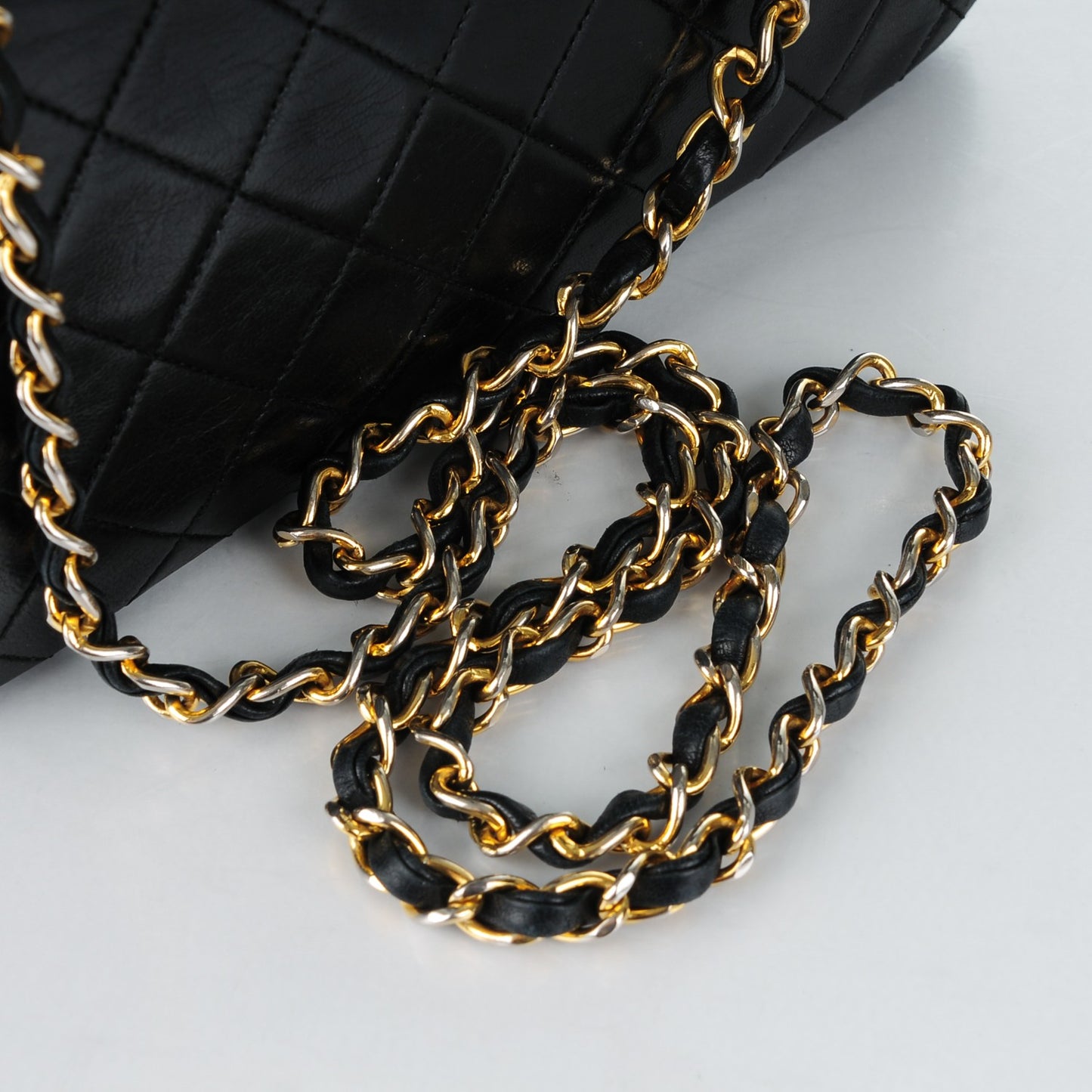 Lambskin Quilted Small Single Flap Black