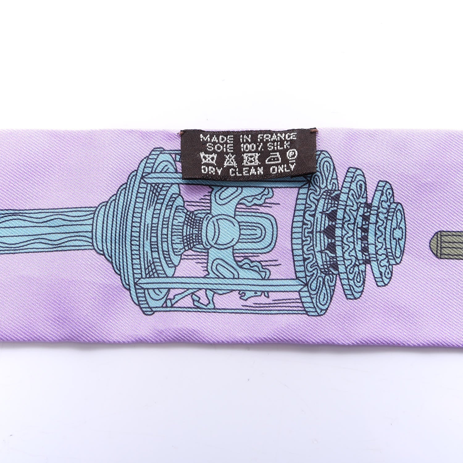 Hermes Silk Merveilleuses Lanternes Twilly Parme Turquoise Kaki 4 of 4