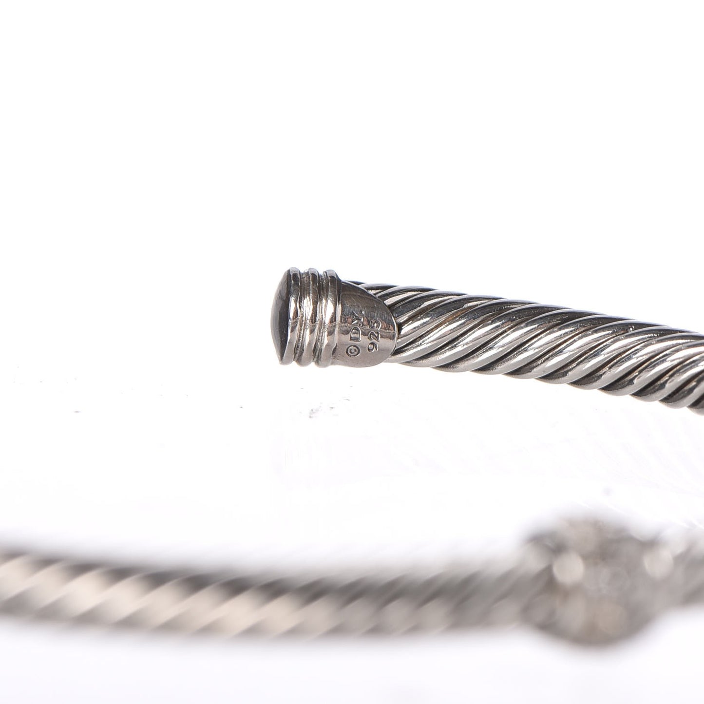 Sterling Silver Diamond 4mm Cable Classics Single Station Bracelet