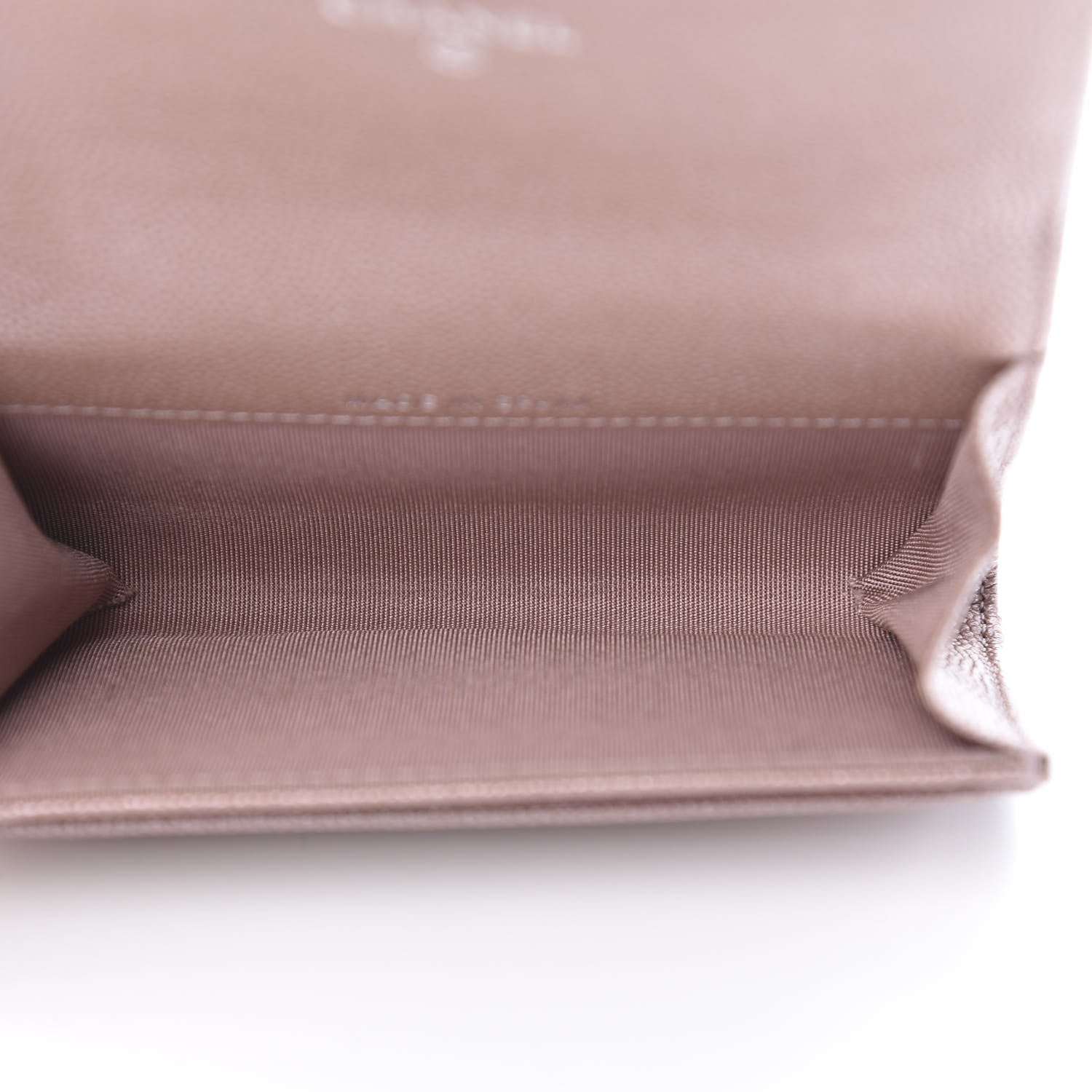 Chanel Metallic Caviar Chevron Quilted Vintage Mademoiselle Flap Card Holder Pink 5 of 11