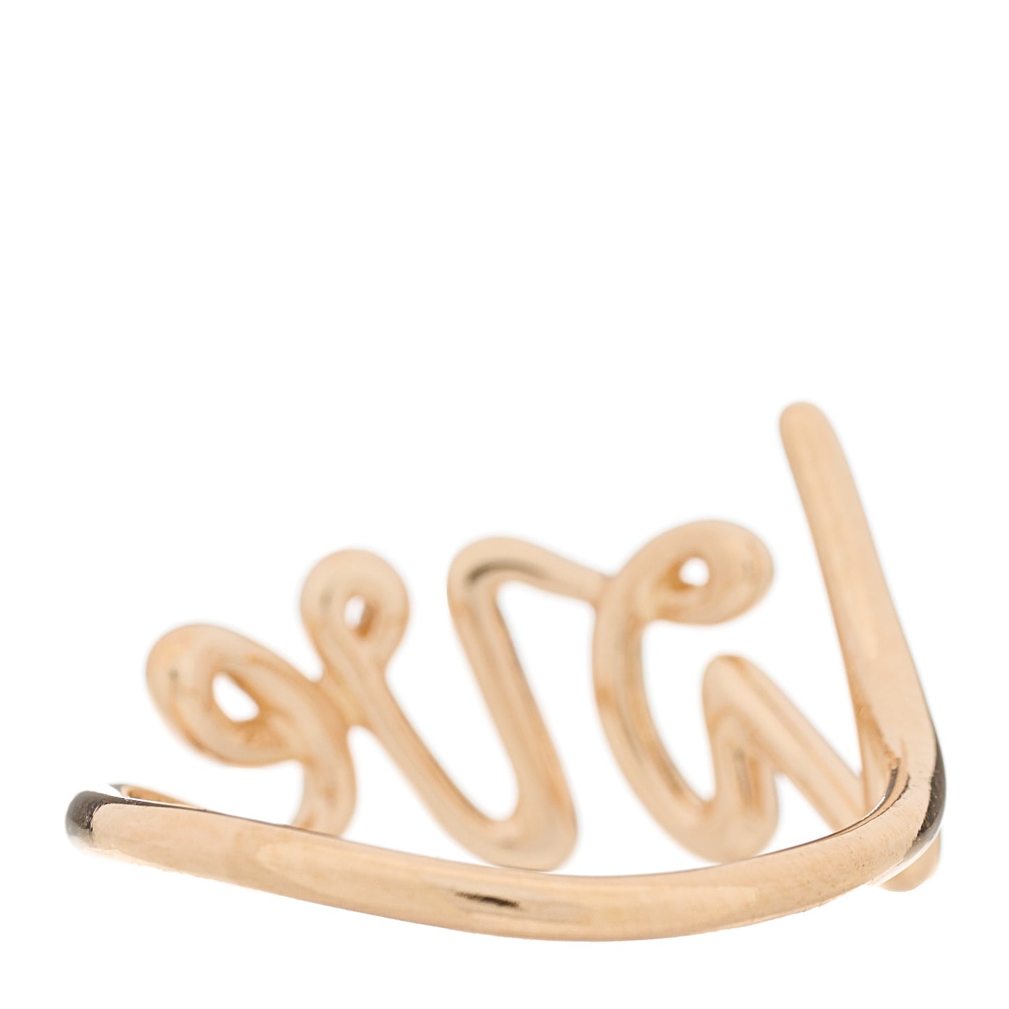 18K Rose Gold Small Paloma's Graffiti Love Ring 50 5.25