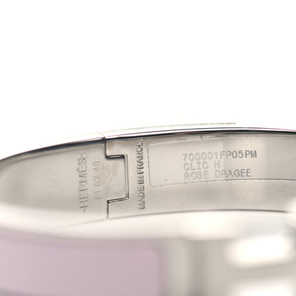 Hermes Enamel Narrow Clic Clac H Bracelet PM Rose Dragee 5 of 5