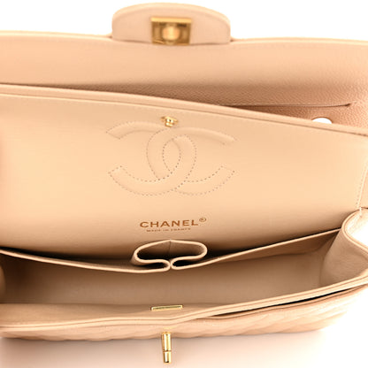Chanel Caviar Quilted Medium Double Flap Beige Clair 5 of 10