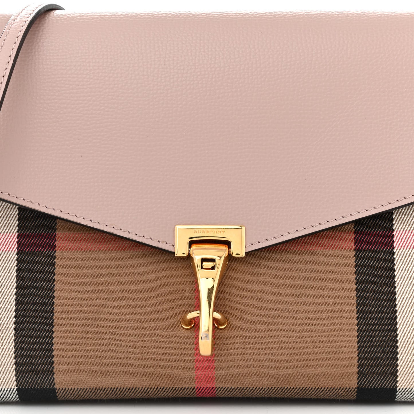 Derby Calfskin House Check Small Macken Crossbody Bag Pale Orchid