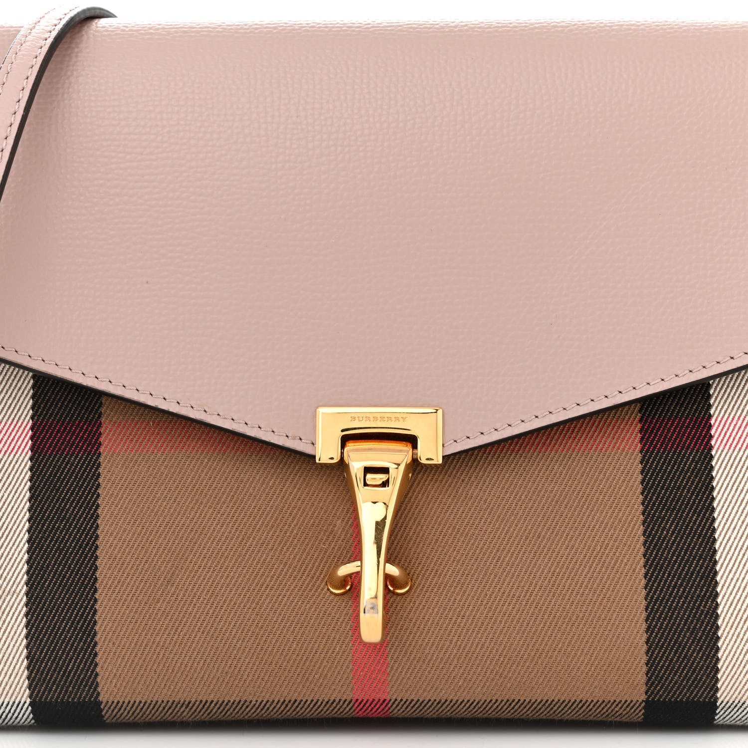 Burberry Derby Calfskin House Check Small Macken Crossbody Bag Pale Orchid 9 of 13