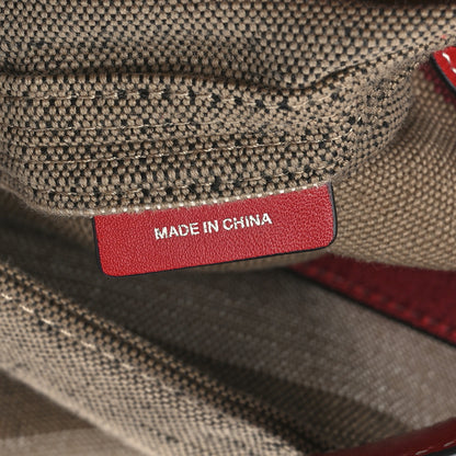 Burberry Canvas Mega Check Medium Ashby Hobo Cadmium Red 7 of 12