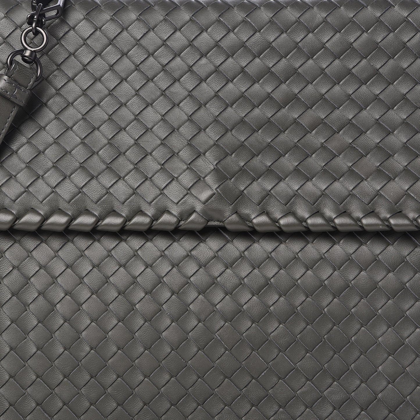 Nappa Intrecciato Large Olimpia Bag Light Grey